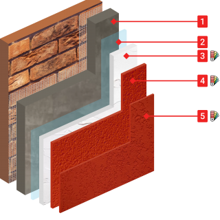 Декор КМ1 для ЗОС на простую и улучшенную черновую штукатурку