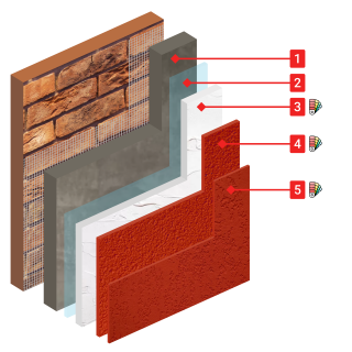 Декор КМ1 на простую и улучшенную черновую штукатурку 